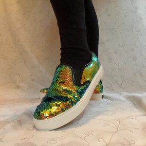 Aldo sequin slip on shoes